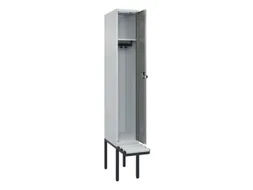 locker met bank,HxBxD 2120x300x815mm,1vak,vak B 300mm,draaigrendel