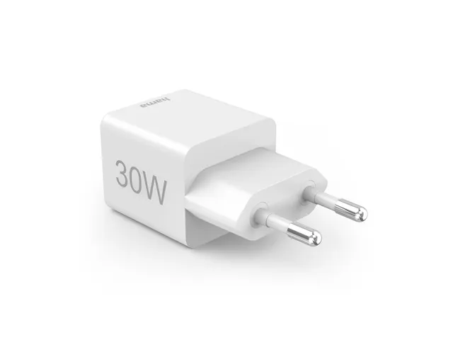 Oplader Hama USB-C/USB-A Mini PD 30W wit
