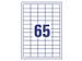 Etiket Avery LR3666-10 38x21.2 recycled wit 650st - 2
