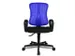 Siège Bureau Pivotant Assise Noir Dossier Maille Bleu