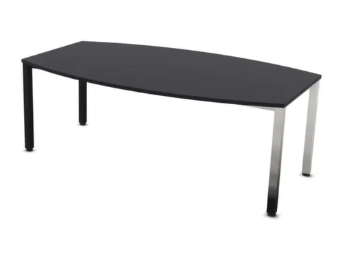 vergadertafel,HxBxD 740x2000x1200mm,vatvormig,CC-zwart