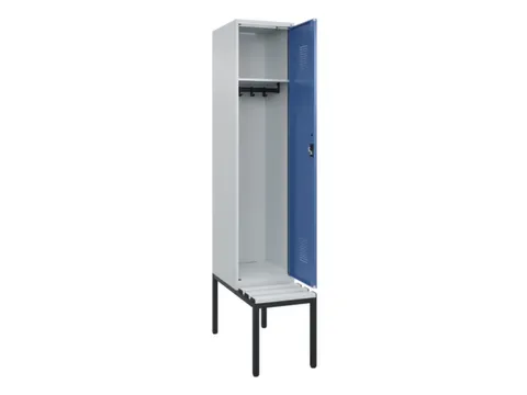 locker met bank,HxBxD 2120x400x815mm,1vak,vak B 400mm,cilinderslot