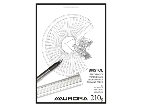 Tekenblok Aurora A4 20 vel 210 gram Bristol papier