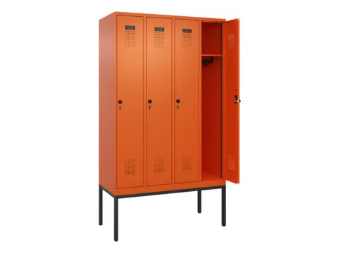 locker,HxBxD 2120x1200x500mm,4vak,vak B 300mm,draaigrendel