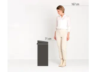Touch bin New 30 Liter Prullenbak Mat Staal - 3