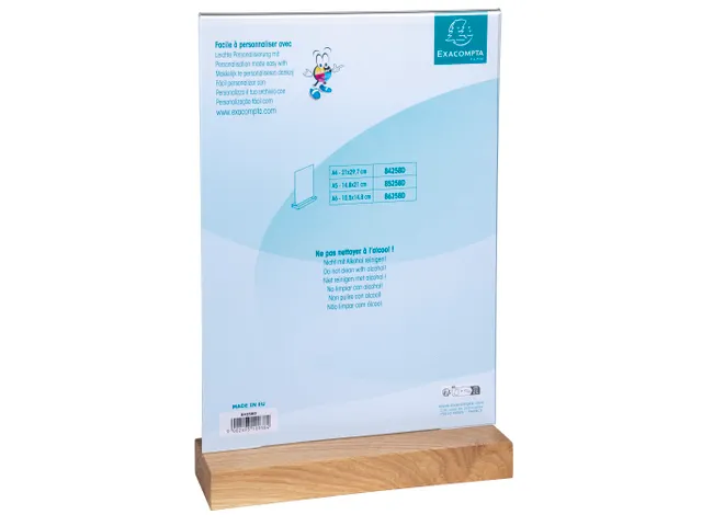 Folderhouder A4 vert icaal houten voet