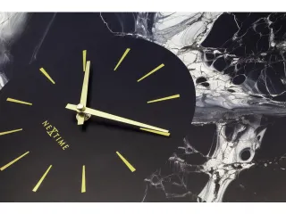 Wandklok NeXtime Marble Duo 48cm goud metaal - 7