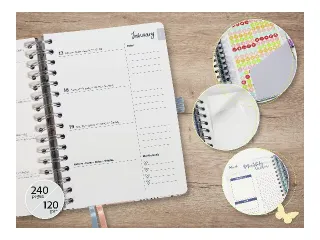 Spiraal-agenda Inspire A5 2026 (NL/FR/ EN/DU) Good Vibes hardcover - 3