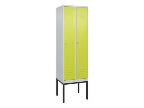 locker,HxBxD 2120x600x500mm,2vak,vak B 300mm,cil.-slot,voetonderstel