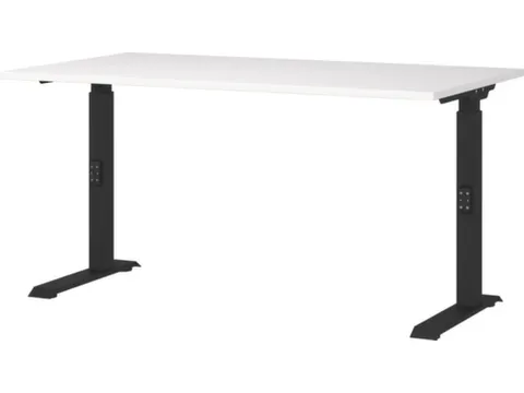 bureau à hauteur réglable HxlxP 680-910x1400x800mm panneau blanc