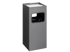 Metalen Afvalbak 17 Liter Met Asbak Antraciet