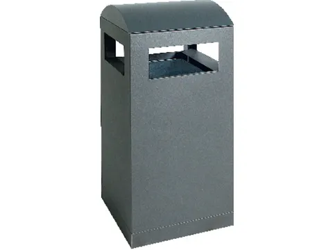 afvalbak,v. buiten,40l,HxBxD 815x350x350mm,legbord,romp staal RAL7016