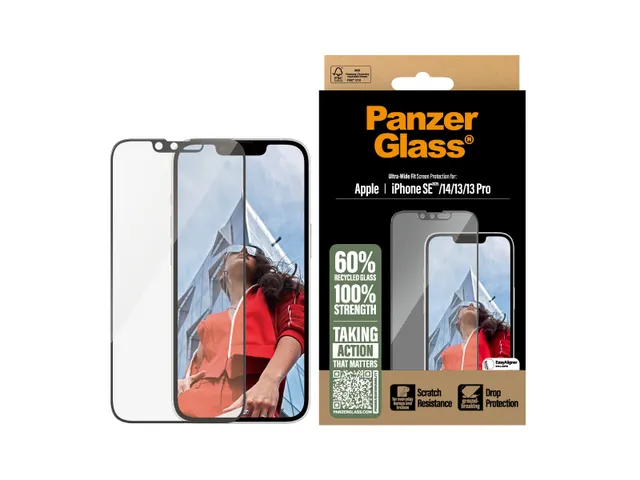 PanzerGlass Screen Protector iPhone 16e | 14 | 13 | 13 Pro | Ultra-