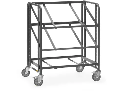Esd-eurobakkenwagen 9390 250kg 820x610mm 3 Etages Open Frame Ral7015