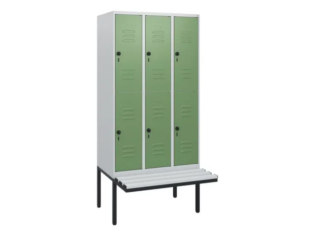 Dubbeldekse dekenkist,HxBxD 1950x900x815mm,3x2vak.,vak B 300mm