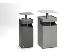 combi-asbak HxBxD 880x350x350mm afvalbak inhoud 38 liter ijzerkleurig
