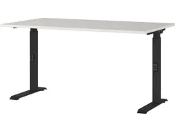 In hoogte verstelbaar bureau,HxBxD 680-910x1400x800mm,blad lichtgrijs
