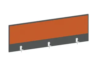 baliepaneel bureau aanbouw achter MS-donkergrijs BN3012-oranje 1400mm - 1