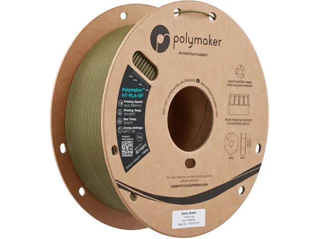 HT-PLA-GF 1,75mm legergroen 1kg Polymaker 3d filament