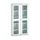vitrinekast 2000x1050x350mm 4xStalen bodem romp RAL7035 front RAL7035