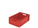 Bac gerbable EN 220x600x400mm PP parois/fond plein rouge