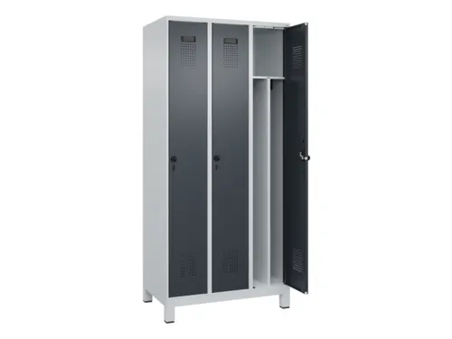 locker voor scheiding van kleding,HxBxD 1950x900x500mm,3vak