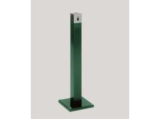 Staande Asbakzuil 2 liter H 1005mm Rechthoekig Ral6005 Zilverkleurig - 1