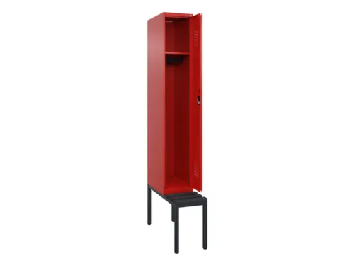 locker met bank,HxBxD 2120x300x815mm,1vak,vak B 300mm,cilinderslot