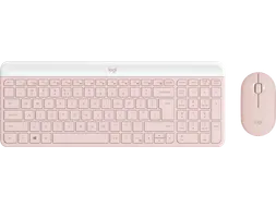 Logitech MK470 Slim Combo Toetsenbord QWERTY US + muis draadloos roze
