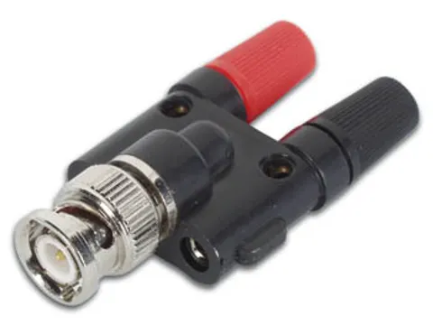 BNC Mannelijk Naar 2 x Banaanplug 4mm