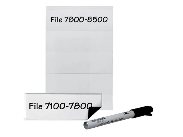 Etikethouder Djois 25x75mm magnetisch transparant 6 stuks