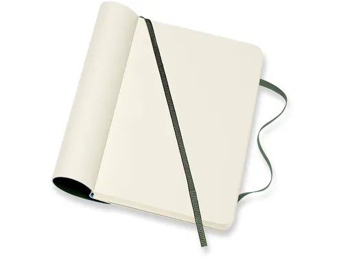Notitieboek Moleskine pocket 90x140mm blanco soft cover myrtle green