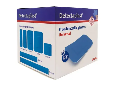 Detectaplast 8144 Pleister waterafstotend blauw 50x72mm 50 Stuks