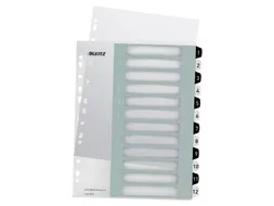 WOW printbare index, 12 tabs, zwart-wit