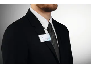 Naambadge CLICK FOLD 40x75 mm met magneet place and hold PP - 4