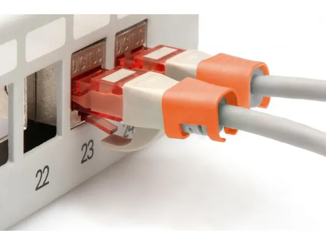 Clips couleur pour câbles RJ45 Orange 100 pièces
