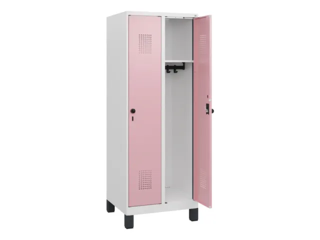 schoollocker,HxBxD 1630x600x500mm,2vak,vak B 300mm,draaigrendel,voeten