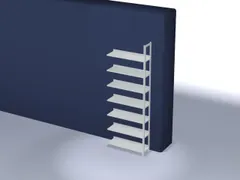 dossierstelling,aanbouwveld,HxBxD 2550x1000x300mm,vaklast 60kg