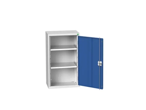 hangkast,HxBxD 900x525x350mm,vleugeldeur,2xStalen bodem,romp RAL7035