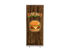 Roll-Banner 85x200 complete set met print "Hamburger"