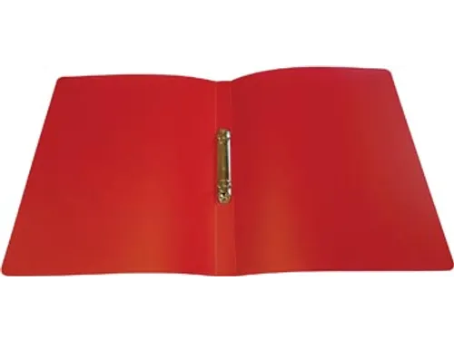 ringmap voor A4 PP 2 ringen 16 mm transparant rood