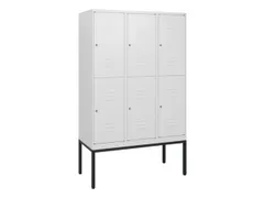 dubbeldekse locker,HxBxD 1950x1200x500mm,3x2vak.,vak B 400mm,cil.-slot