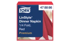 Linstyle Dinnerservet 39x39cm 1/4 vouw rood 14x50 stuks