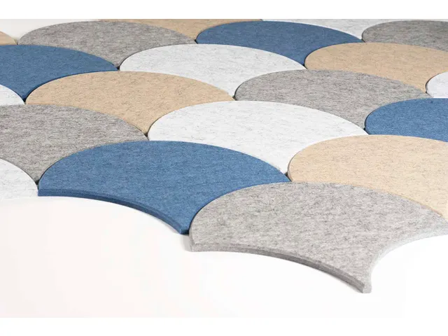 Akoestische PET-vilt Japanse Golf tegels set assorti 30x26cm 22 stuks