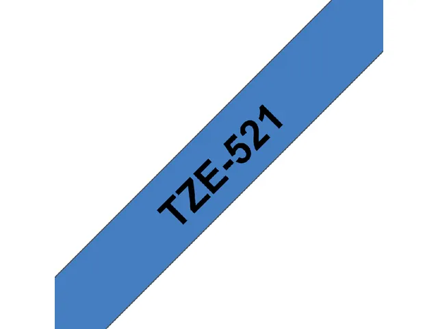 Ruban de lettrage Brother P-Touch TZe-521 standard 9mm noir sur bleu