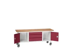 établi HxlxP 830x2000x600mm plateau multiplex équipement : 3tiroirs