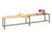 banc-patère,LxP 2000x370mm,barrettes en bois hêtre,piètement RAL601