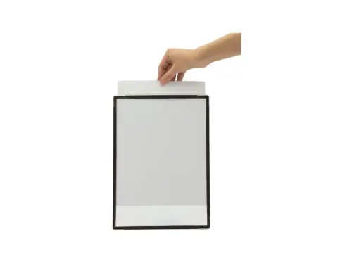 Menukaart Securit A4 1-delig voor 2 pagina's transparant 3 stuks