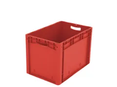 Euronorm Stapelkrat Pp 420x600x400mm Wand/bodem Gesloten Rood 85l