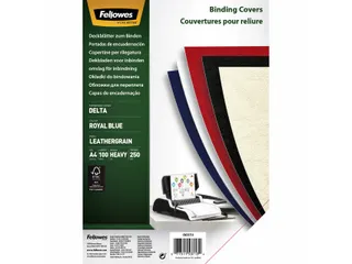 Voorblad Fellowes A4 lederlook royal blauw 100stuks - 1